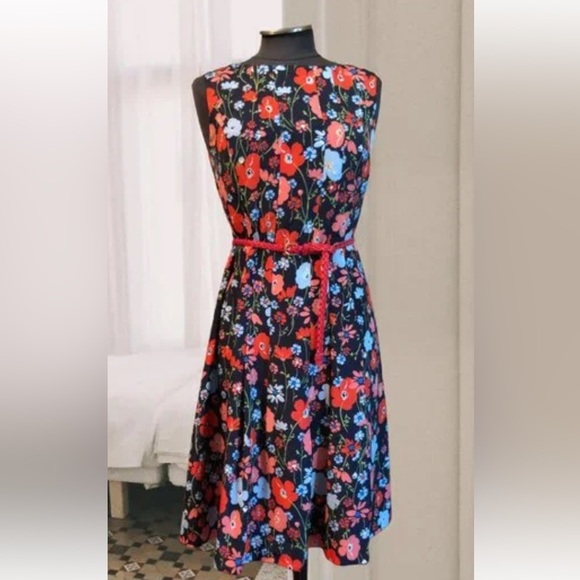 EUC Jones New York Sleeveless Floral Print A-Line Dress - Picture 1 of 2